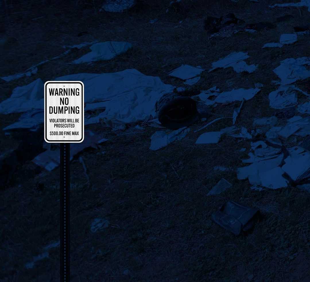 Warning No Dumping Aluminum Sign (HIP Reflective)