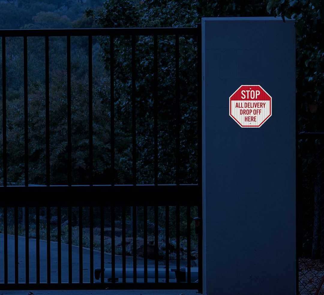 Stop All Delivery Aluminum Sign (HIP Reflective)