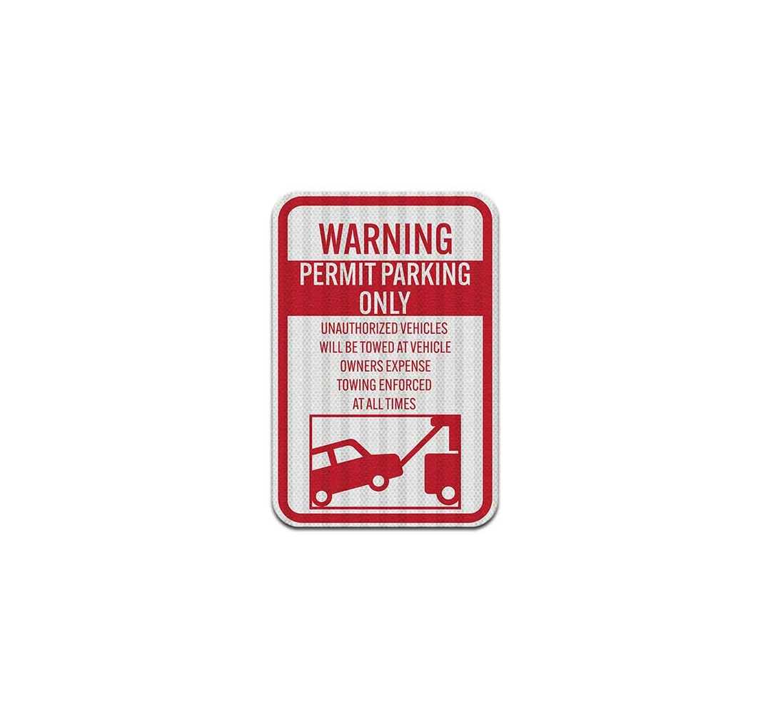 Permit Parking Aluminum Sign (EGR Reflective)