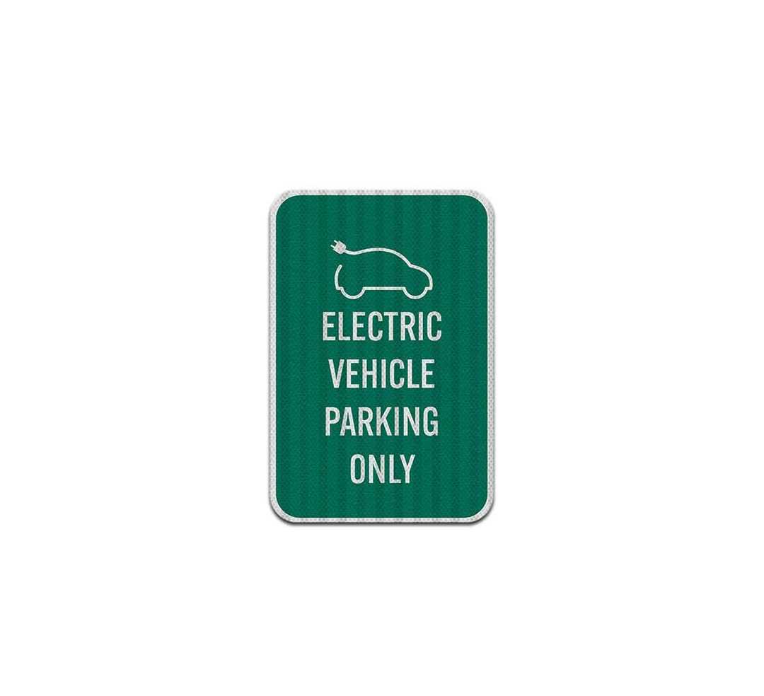 Electric Vehicle Parking Only Aluminum Sign (EGR Reflective)