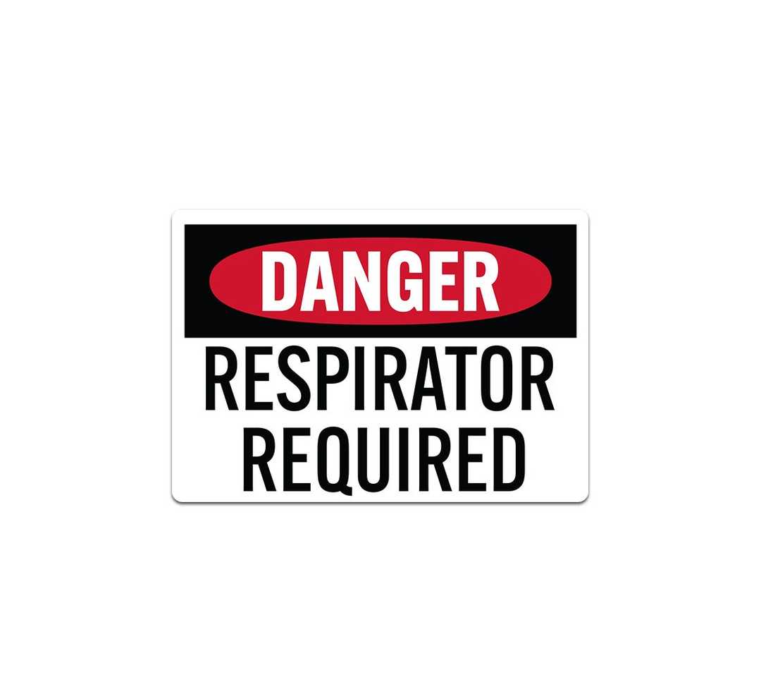 Respirator Required Decal (Non Reflective)