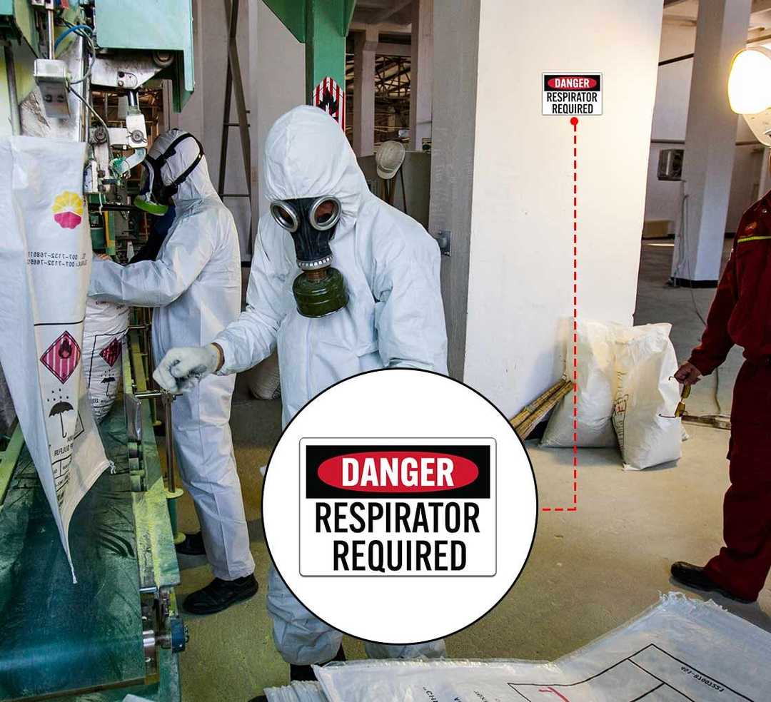 Respirator Required Decal (Non Reflective)
