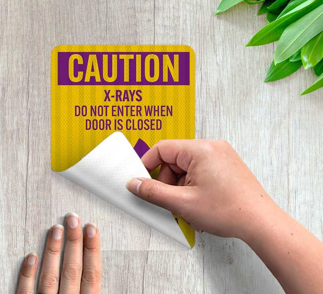 Bilingual X Rays Do Not Enter Decal (EGR Reflective)