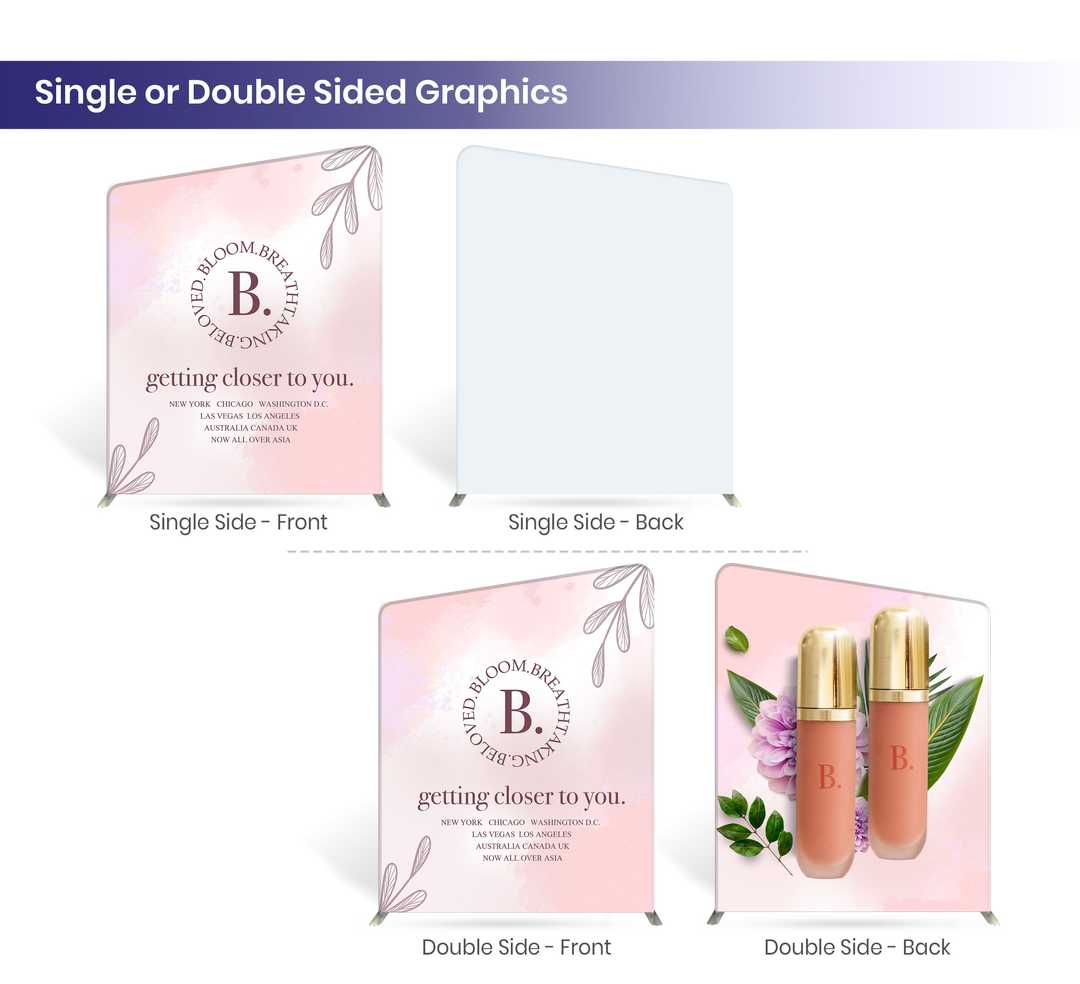 20ft Inline Trade Show Booth – Tension Fabric Display with Podium & Lightbox Graphics