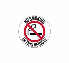 No Smoking In Vehicle Symbol Decal (Non Reflective)