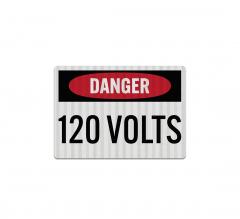 OSHA Danger 120 Volts Decal (EGR Reflective)