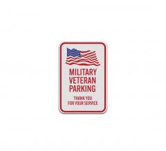 Military Veteran Parking Aluminum Sign (Diamond Reflective)
