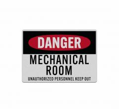 OSHA Mechanical Room Unauthorized Personnel Decal (Reflective)