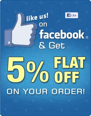 Like Us on Facebook and Yu will Get 5% Discount