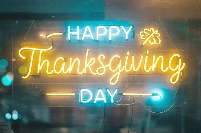 What Neon Sign font to choose for Thanksgiving promos?