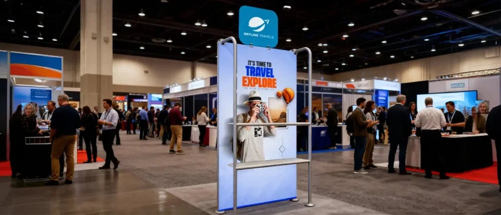 How to Install a Portable Display Shelf with a Head