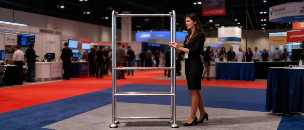 How to Install a Portable Display Shelf with a Head